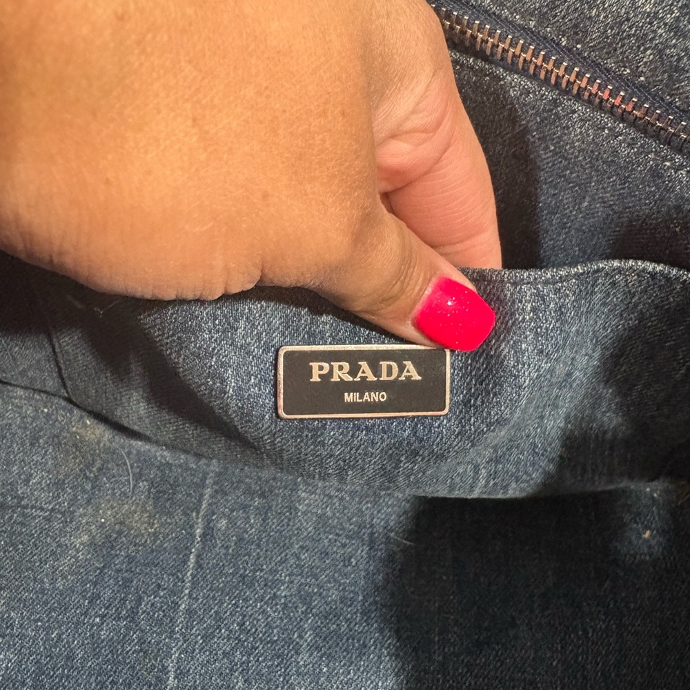Prada denim and rhinestone tote! - Picture 5 of 6